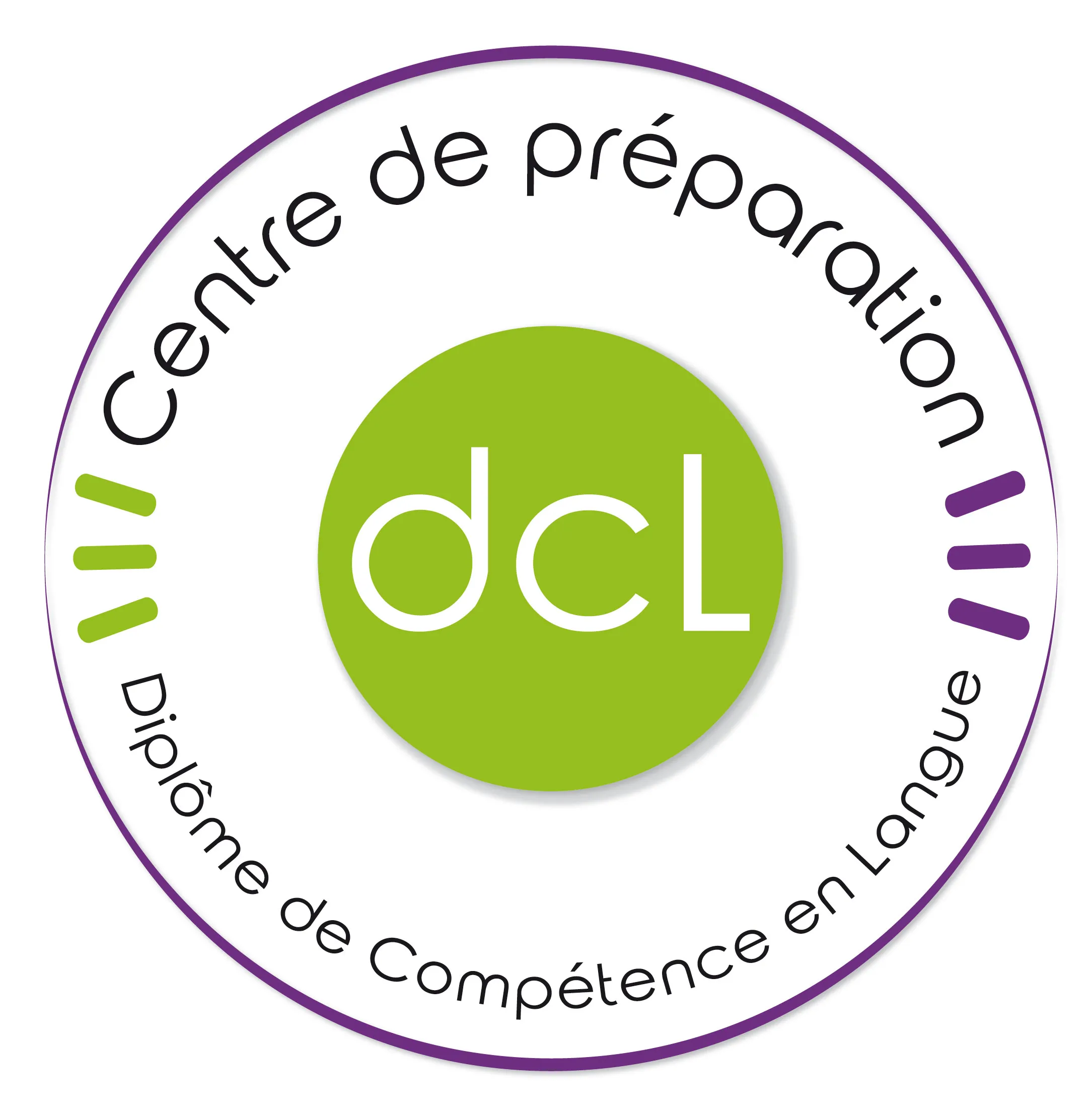 Tampon de certification DCL centre de formation diplôme de compétence en Langue